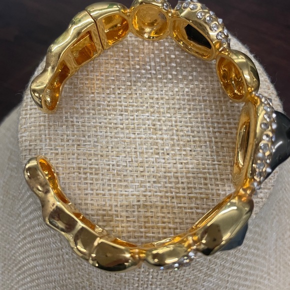 NWOT Alexis Bittar Cuff Bracelet With Multicolored Stones and Rhinestones - Picture 4 of 5